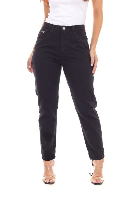 Calça Jeans Feminina Mom Color Crocker