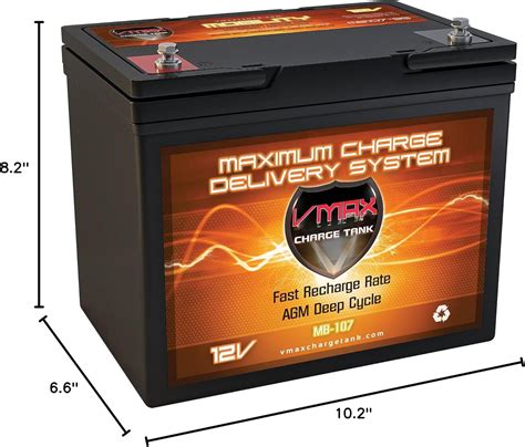 VMAXWheelchair VMAXMB107 AGM Group 24 Deep Cycle Battery India | Ubuy