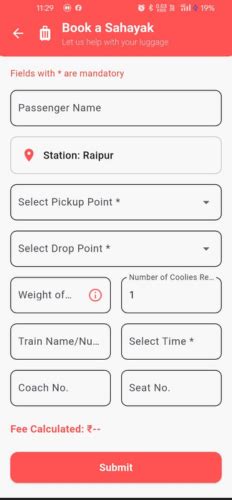 Rail Sahayak App | Book Sahayak, Wheelchair & Cart