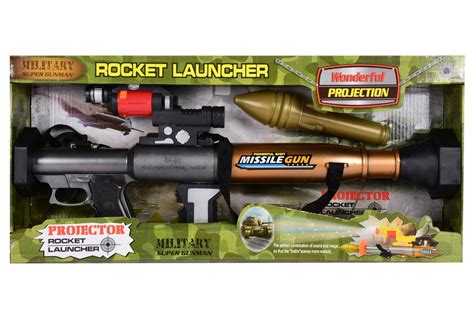 Planet of Toys Projector Rocket Launcher Weapon with Music and Flashing ...
