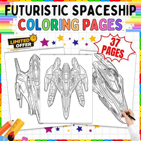 Printable Spaceship Coloring Pages [2025]