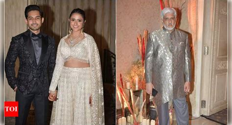 Krishna Bhatt and Vedant Sarda make a joint appearance at their sangeet ...