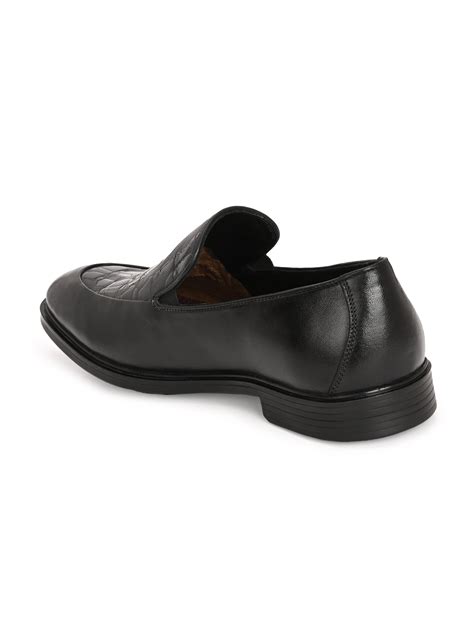 Hitz Men's Black Leather Formal Slip On Shoes – Hitz Shoes Online