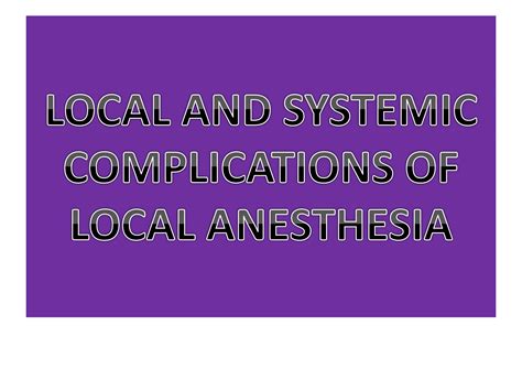 Local Anesthesia Side Effects 的图像结果
