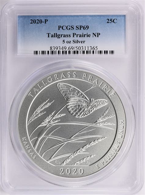 2020-P America the Beautiful 5 oz. Silver Quarter Tallgrass Prairie NP ...