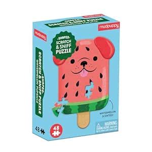 Buy Watermelon Pupsicle 48 Piece Scratch and Sniff Shaped Mini Puzzle ...