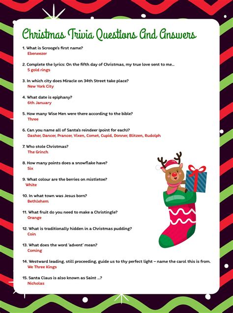 Printable Christmas Quiz 的图像结果