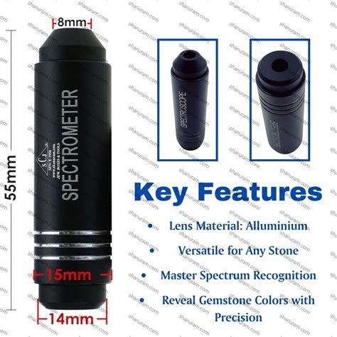 SCJ Pocket Diffraction Grating Gemological Spectroscope for Quick Gems ...