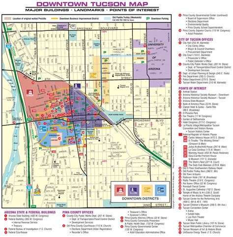 Map Of Downtown Tucson
