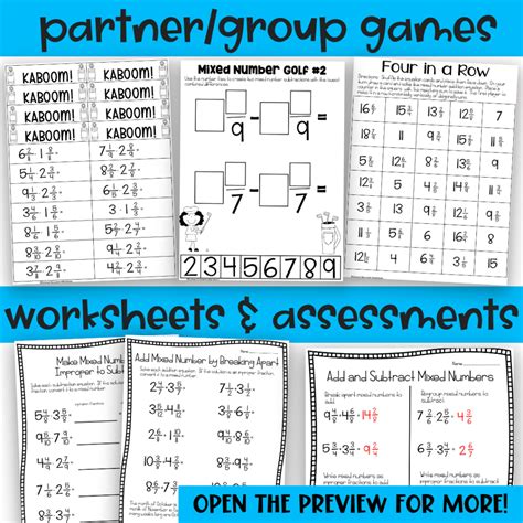 Image result for 4th Grade Math Frations Adding Mixed Numbers