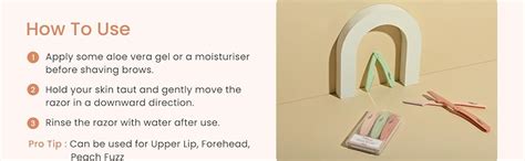 Earth Rhythm Face Razor - Pack Of 3, Instant & Painless Hair Removal ...