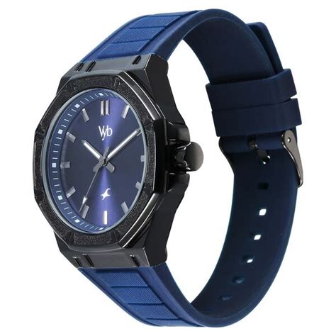 Buy Online Fastrack Vyb Rebel Quartz Analog Blue Dial Blue Color ...