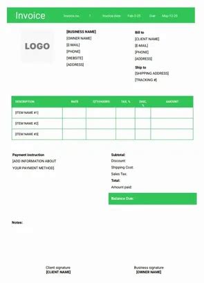 Freelance Invoice Templates | Free PDF Templates | Refrens