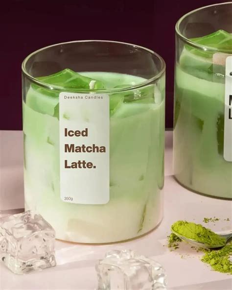 Iced Matcha Latte Scented Candle – A Refreshing Blend of Matcha & Vani ...