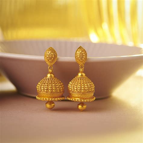 Opulent Rawa Work Gold Jhumkas