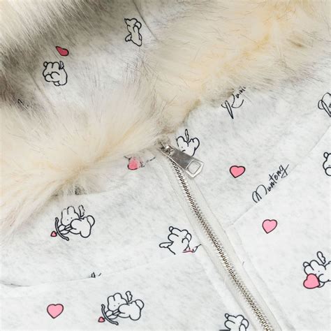 Winter New Cute Full Printed Fur Collar Hood Cotton Jacket – Sociable ...