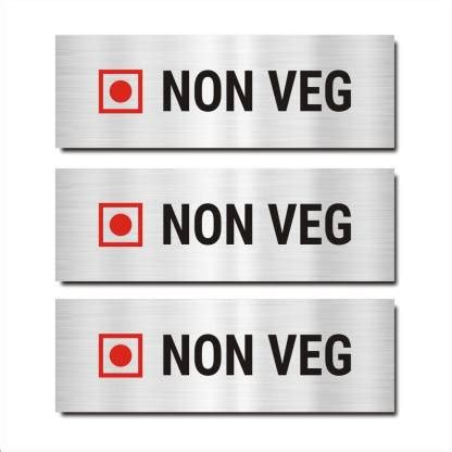 Mindcraftz Non Veg Acrylic Sign Board Silver Color Emergency Sign Price ...