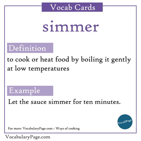 Image result for Cooking Vocabulary Examples