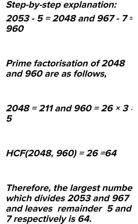 Find the greatest number that will divide 967and1463 to leave remainder ...