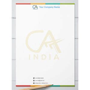 Best CA Letterhead Designs – High-Quality Formats for Chartered Accountants