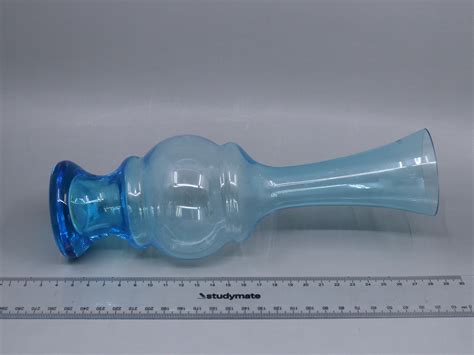 Lot - RARE VINTAGE BLUE URANIUM GLASS VASE