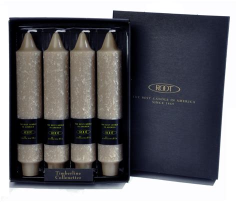 Root 7-Inch Unscented Timberline Collenette Candles, Chocolate Brown ...