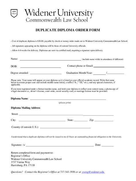 Fillable Online DUPLICATE DIPLOMA REQUEST FORM Fax Email Print - pdfFiller