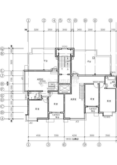 面宽11米，进深16米三层欧式别墅设计图，占地170平方米 - 轩鼎房屋图纸