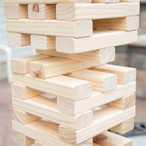 Buy Non-Traditional Giant Wooden Blocks Tower Stacking Game Online at ...