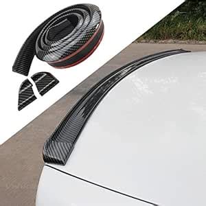 COOL·CAR 4.9ft (150cm) Universal Carbon Black Rear Spoiler, Carbon ...