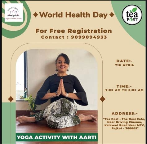 World Health Day (Yoga Activity), Tea Post - The Desi Cafe, Rajkot Road ...