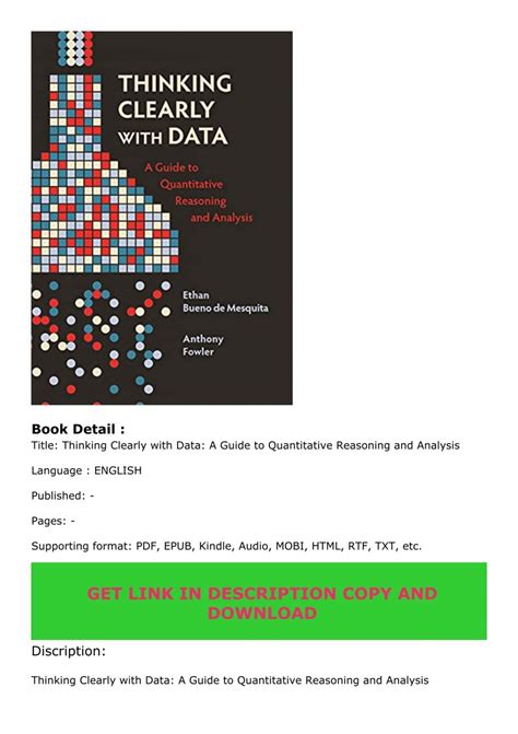 [PDF] Thinking Clearly with Data: A Guide to Quantitative Reasoning and ...