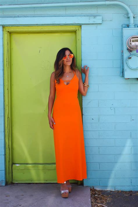 Dresses | Summer dress outfits, Orange dress summer, Mini dress with ...
