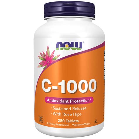 NOW Foods C-1000 Sustained Release 250 Tablets | Bigvits UK