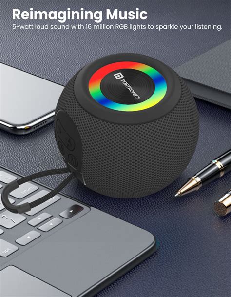 Buy Portronics Resound Mini Bluetooth Speaker for iOS & Android 5W