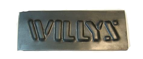 Willys j eep cj Body Stamp Plate Metal : Amazon.in: Toys & Games