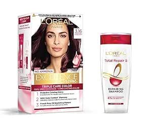 L'Oreal Paris Excellence Creme Hair Color, 3.16 Burgundy, (72ml+100g ...