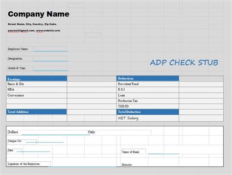 Image result for AP Check Stub Example