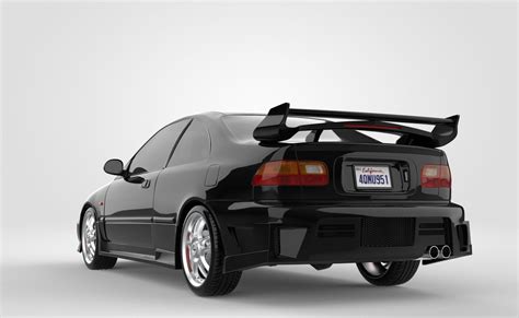 Honda Civic EJ1 Coupe - The Fast and the Furious 3D Model $77 ...