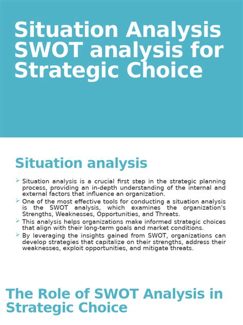 Image result for Situation analysis SWOT Analysis