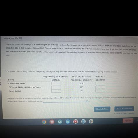 Ciana earns an hourly wage of $30 at her job. In order to purchase her ...