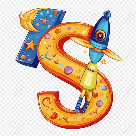 Letter S Clipart Cartoon Letter S Na May Space Craft Vector,mga Titik ...