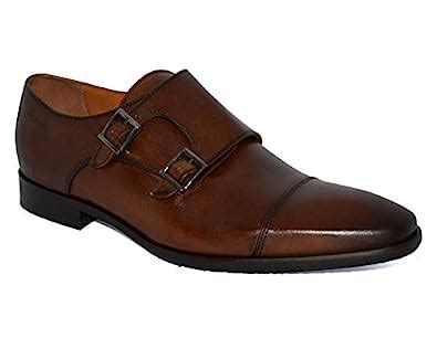 Buy Bodega Real Leather Men Brown Double Monk Shoes at Amazon.in