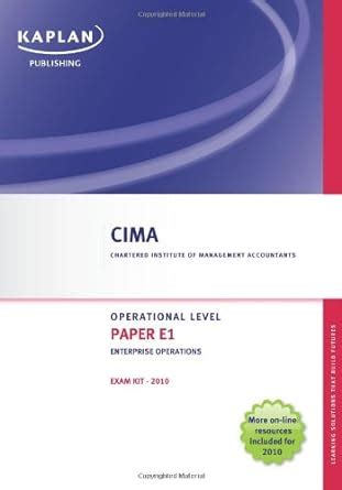 Buy Paper E1 Enterprise Operations - Exam Kit Book Online at Low Prices ...