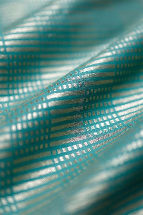 Powder Blue Geometrical Woven Mulberry Silk Fabric – Chinaya Banaras