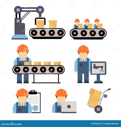 Manufacturing Process Vector Image 的图像结果