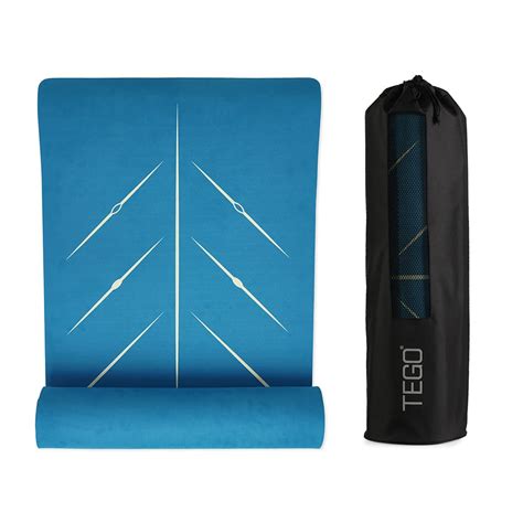 TEGO Core Yoga Mat (Teal Gold) | 8mm Ultra-Cushioned TPE Mat with ...