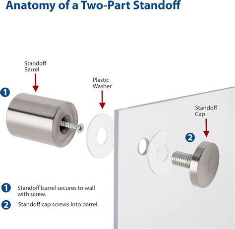 Buy Stainless Steel Standoff 1-1/4 Inch Diameter x 1 Inch Barrel Length ...