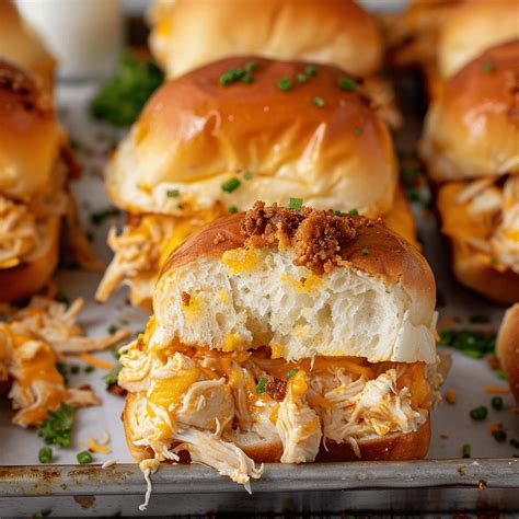 Crack Chicken Sliders on Hawaiian Rolls