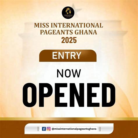 Miss International Pageants Ghana 2025 Kicks Off, Opens Nomination
